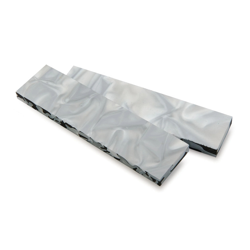 Acrylic Knife Scales - 1-1/2" W x 6" L - Pair - Color:Black and White - Thickness:3/8"